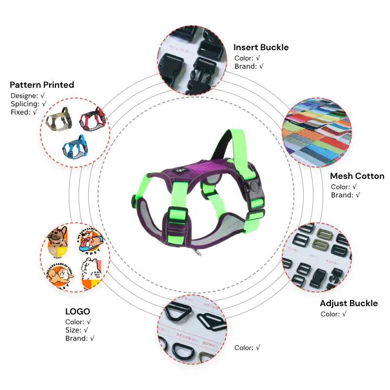 Custom Multi Functional Large Dog Chest Harness