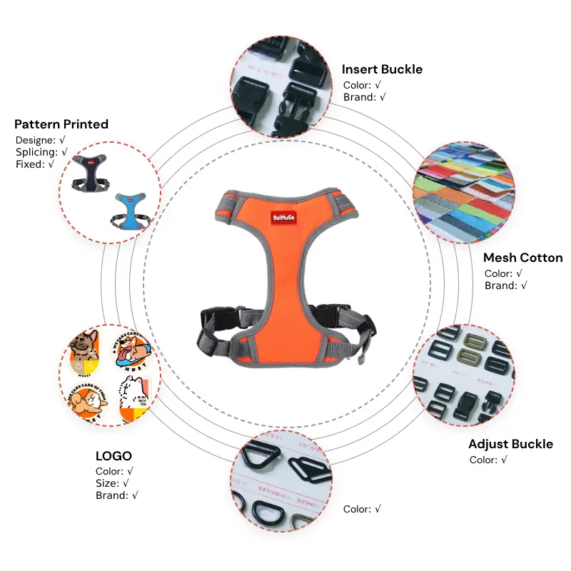 5021 Custom Universal Large Dog Chest Harness