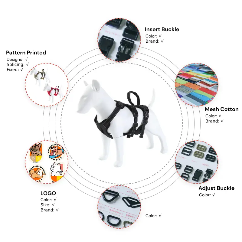 5030 Custom Big Dog Anti Slip Pet Chest Harness