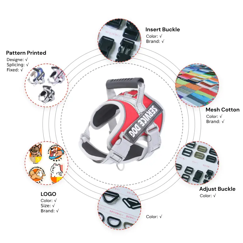 8025 Custom Explosion Proof Flush Pet Chest Strap 