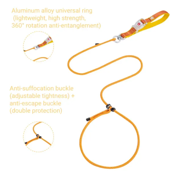 Function Orange Integrated Explosion Proof Pet Leash