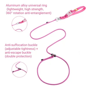 Function Pink Integrated Explosion Proof Pet Leash