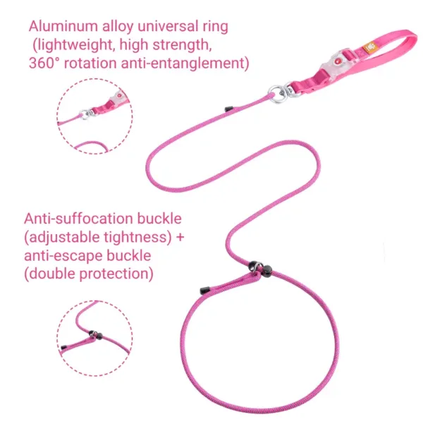 Function Pink Integrated Explosion Proof Pet Leash