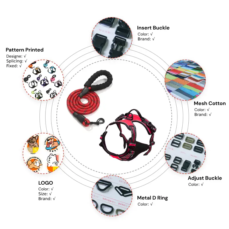 Rarewe Custom OEM Dog Harness & Leash Set - Breathable Anti-Slip Design