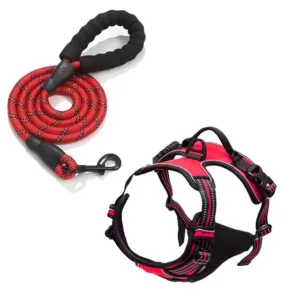 Red Rarewe Retractable Dog Training Harness