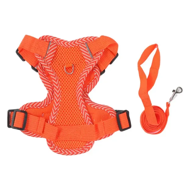 Dopamine Breathable Reflective Dog Harness Orange