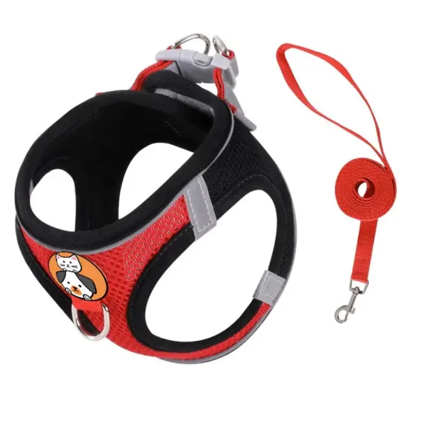 Lightweight Breathable Air Mesh Stress Free Pet Harness Black