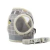 Safety Paw Print Reflective H-Shaped Pet Harness Grey
