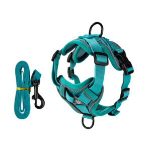 99% Escape-Proof, Breathable Mesh Ultra-Reflective No-Pull Harness​​ for Dog and Cats Green