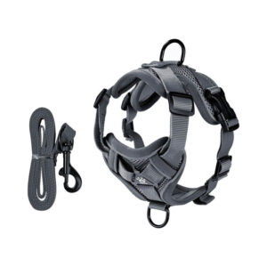 99% Escape-Proof, Breathable Mesh Ultra-Reflective No-Pull Harness​​ for Dog and Cats Grey