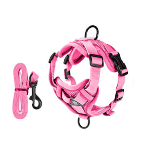 99% Escape-Proof, Breathable Mesh Ultra-Reflective No-Pull Harness​​ for Dog and Cats Pink
