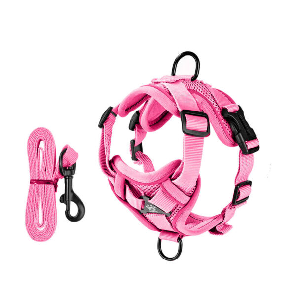 99% Escape-Proof, Breathable Mesh Ultra-Reflective No-Pull Harness​​ for Dog and Cats Pink