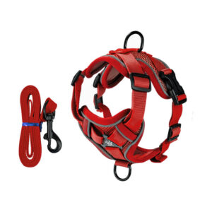 99% Escape-Proof, Breathable Mesh Ultra-Reflective No-Pull Harness​​ for Dog and Cats Red