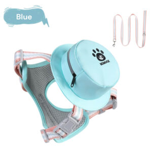 Dopamine Storage Cap Design Breathable Pet Harness And Leash Set
