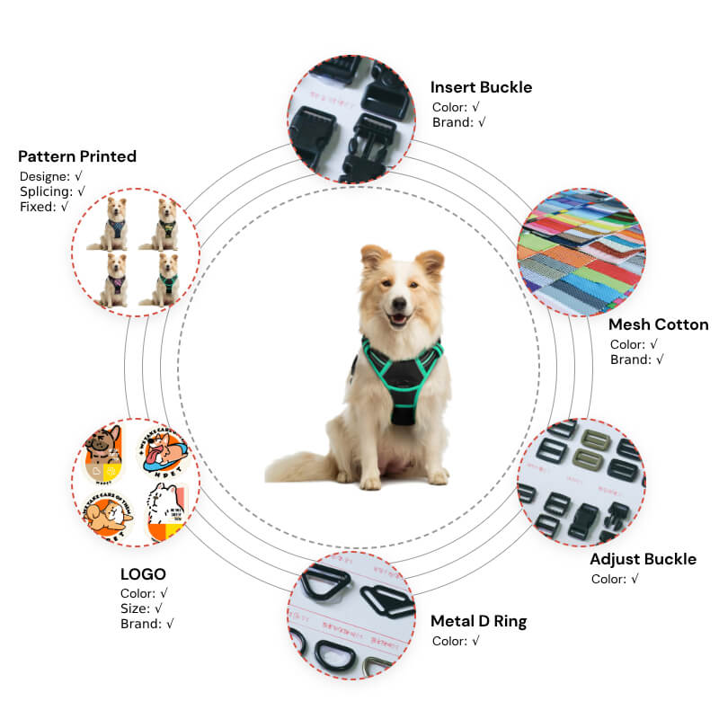 Cure-Free Reflective Oxford Pet Harness