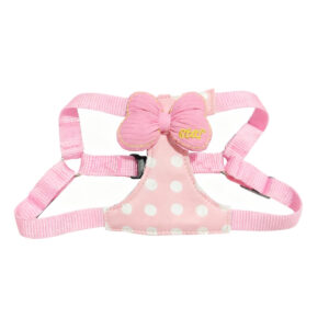 Polka Dot Pet Harness with "Star" Embroidery Technique