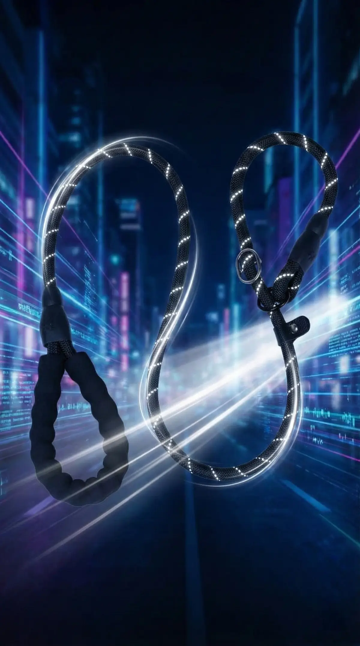 Cotton Handle P-Chain Professional Climbing Rope Dog Leash Nighttime Reflective Display