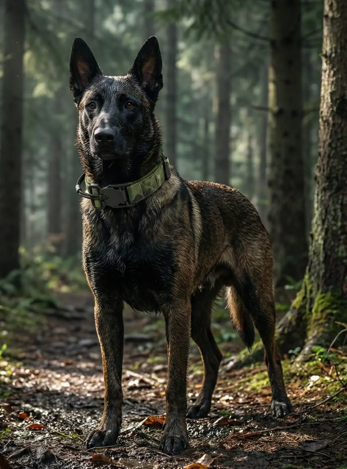 K9 Series Magnetic V-Shaped Buckle Tactical Heavy Duty Dog Collar Lifestyle with Dog