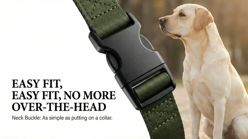 Dog Harness Neck Buckle Safety Feature Editorial