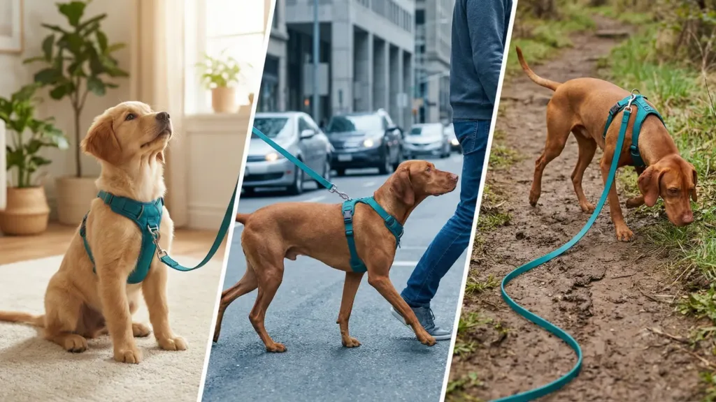 Puppy City Walk or Hiking Training Dog Harnesses