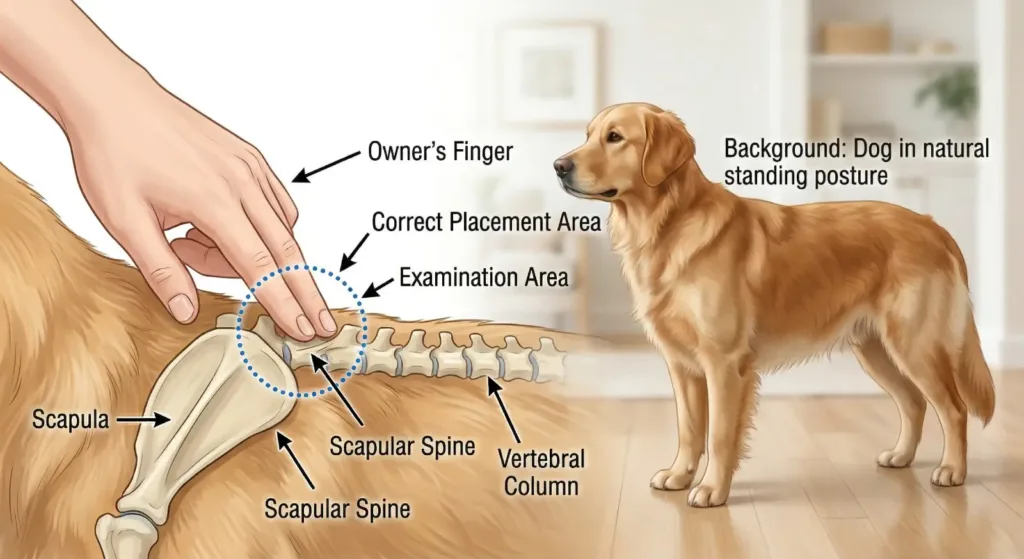 dog scapula check technique